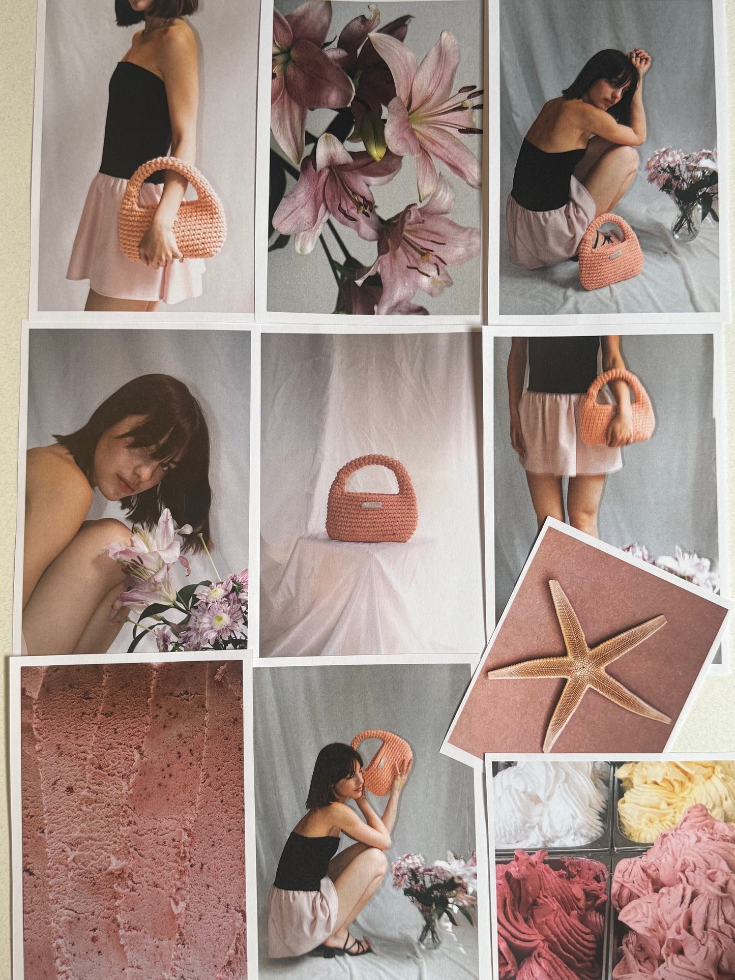 PEACH ROSE PANIER BAG