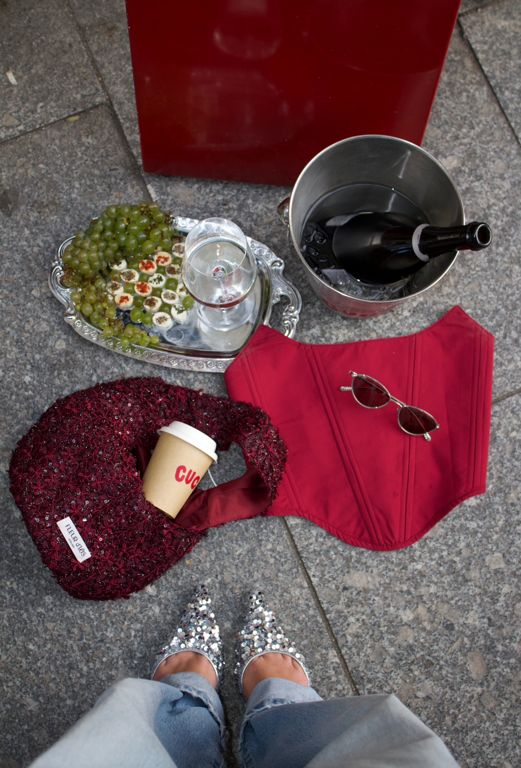 en ROUGE DISCO BAG