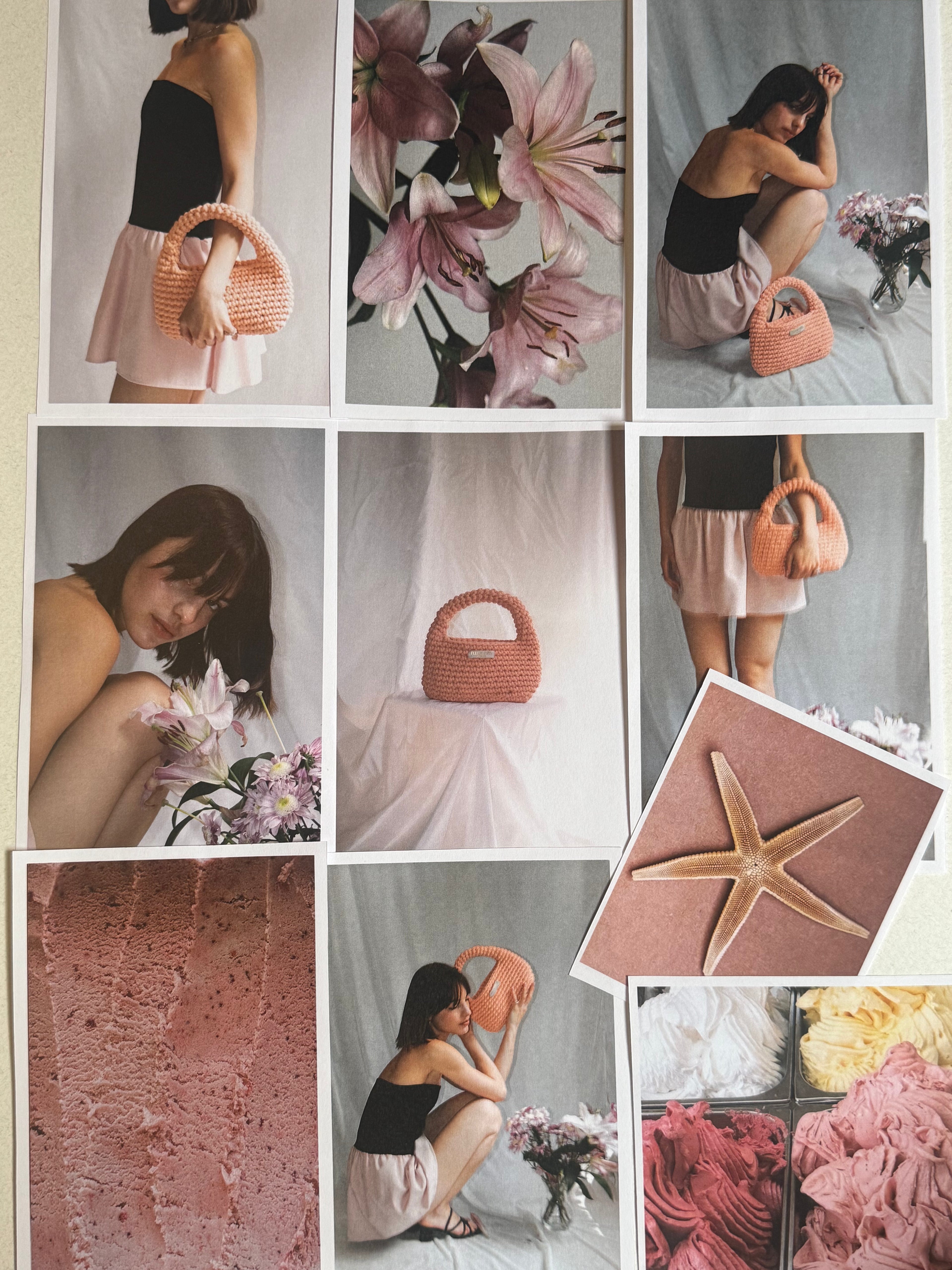 PEACH ROSE PANIER BAG